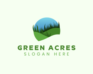 Grass Lawn Field logo design