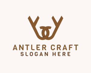 Antlers - Antler Letter W logo design