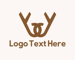 Antlers - Antler Letter W logo design