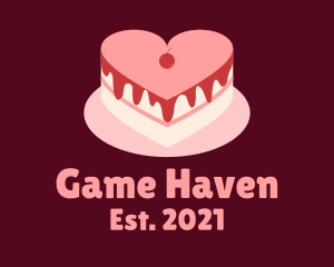 Dating - Layered Heart Cake logo design