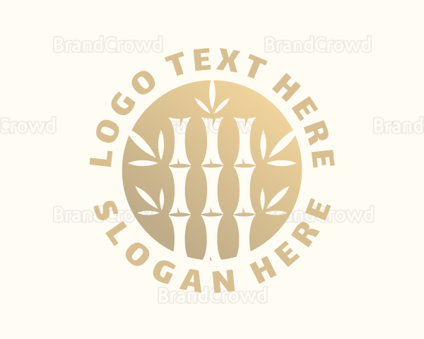 Bamboo Tree Leaves Logo