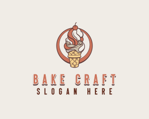 Sweet Ice Cream Desert logo design