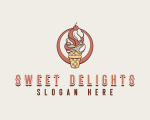 Sweet Ice Cream Desert logo design