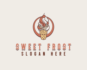 Sweet Ice Cream Desert logo design