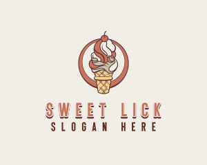 Sweet Ice Cream Desert logo design