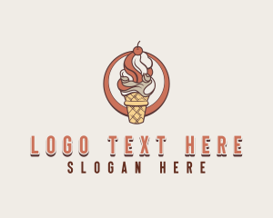 Ice Cream - Sweet Ice Cream Desert logo design
