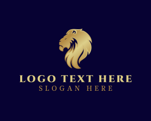 Gold - Premium Lion Animal logo design