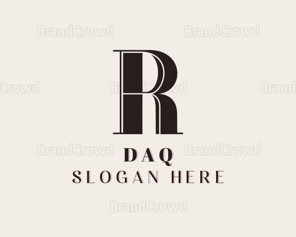 Upscale Brand Boutique Letter R Logo