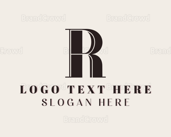 Upscale Brand Boutique Letter R Logo