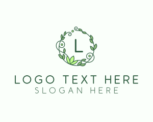 Wreath - Vine Garden Boutique logo design