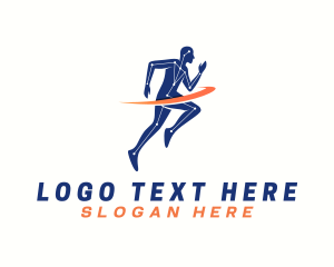 Personal Trainer - Cardio Sprint Man logo design