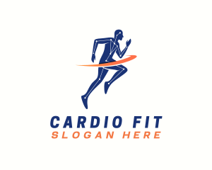 Cardio - Cardio Sprint Man logo design