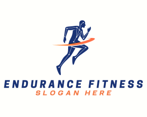 Endurance - Cardio Sprint Man logo design
