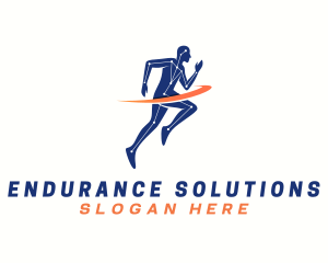 Endurance - Cardio Sprint Man logo design