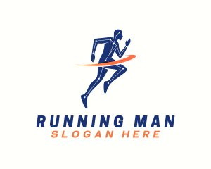 Cardio Sprint Man logo design