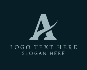 Swoosh - Generic Wave Letter A logo design