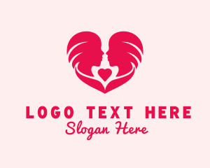 Facial - Lady Romance Heart logo design