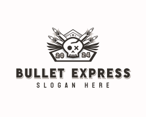 Bullets - Marksmanship Skull Guns logo design