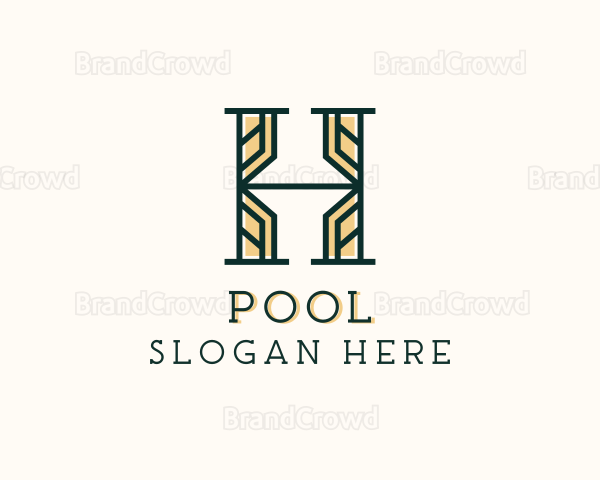 Hotel Interior Design Letter H Logo