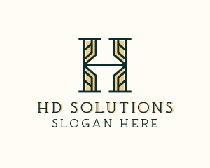 Hotel Interior Design Letter H logo design