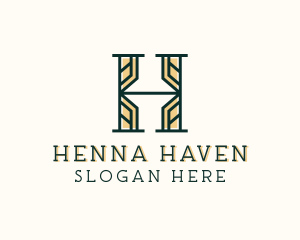 Hotel Interior Design Letter H logo design