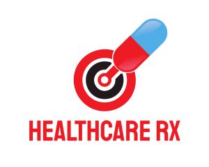 Pharmacist - Medicine Pill Target logo design