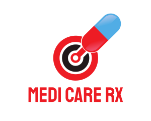 Pharmacist - Medicine Pill Target logo design