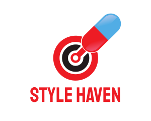 Medicine Pill Target logo design