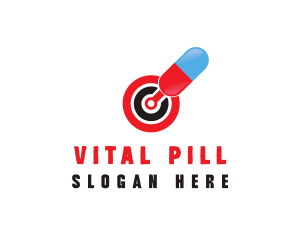 Pill - Medicine Pill Target logo design