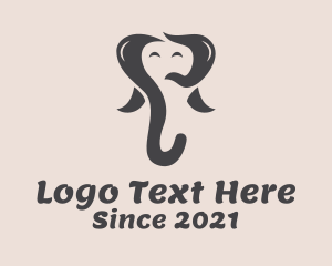 Mammoth - Happy Elephant Cartoon logo design