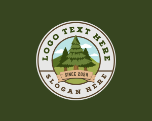 Emblem - Nature Tree Forest logo design