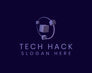 Modern Tech Cube logo design