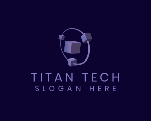 Modern Tech Cube logo design