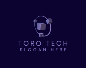 Modern Tech Cube logo design