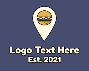 Tracking - Burger Location Pin logo design