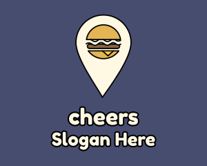 Burger Location Pin Logo