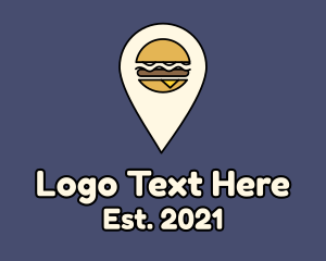 Burger Location Pin Logo