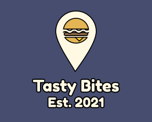 Place - Burger Location Pin logo design