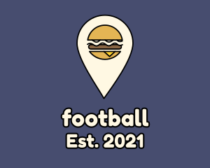 Kitchen - Burger Location Pin logo design