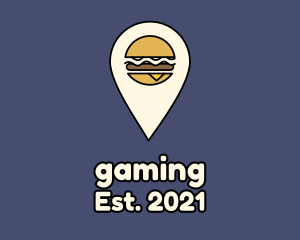 Hamburger - Burger Location Pin logo design