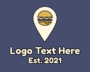 Pin - Burger Location Pin logo design