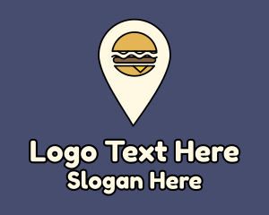 Burger Location Pin Logo