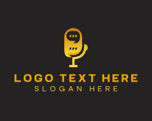 Mic - Chat Messaging Microphone logo design