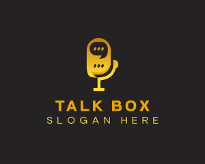 Chat Box - Chat Messaging Microphone logo design