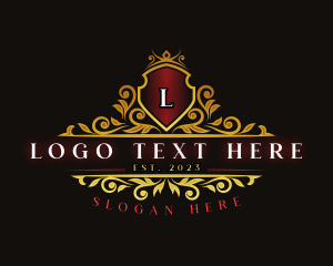 Luxury Crown Shield logo design