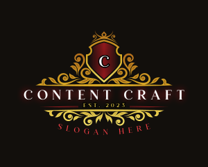 Luxury Crown Shield logo design