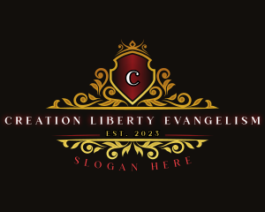 Luxury Crown Shield logo design