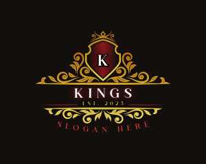 Luxury Crown Shield logo design