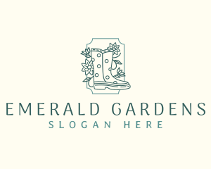 Floral Garden Boots logo design