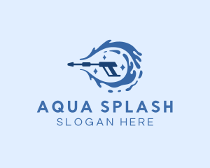 Pressure Washer Splash Cleaning logo design